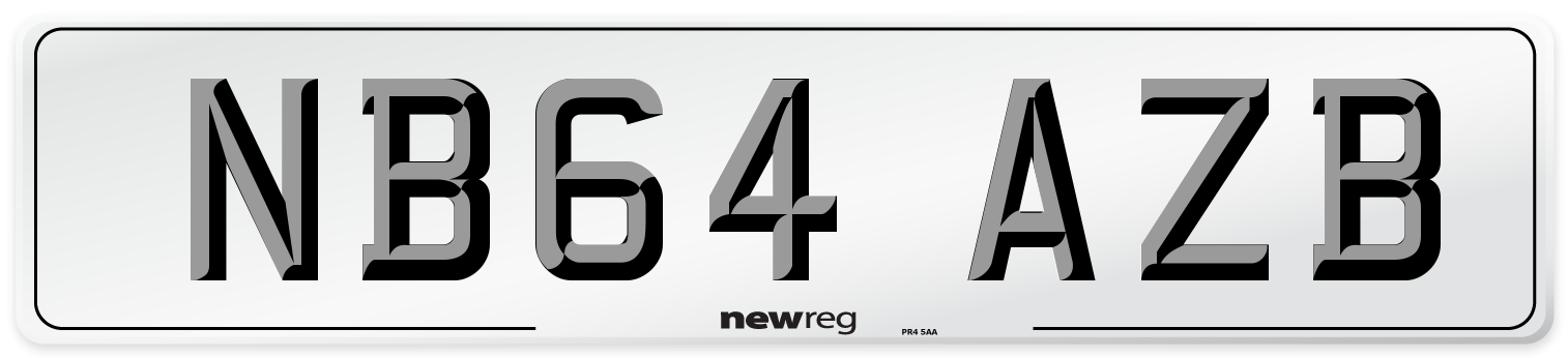 NB64 AZB Number Plate from New Reg